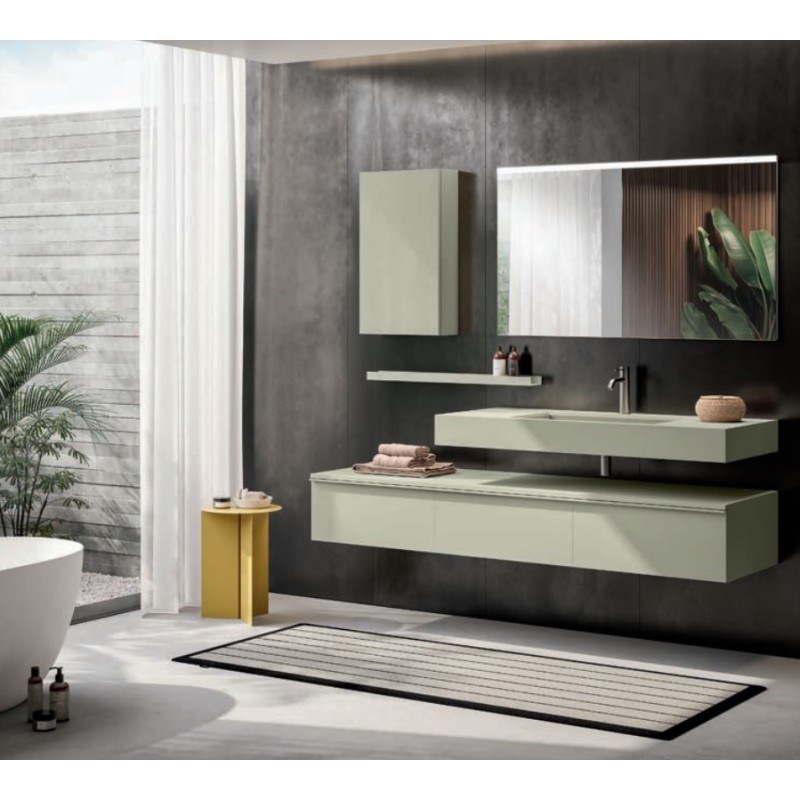 MOON 04 Meuble de salle de bain 180 cm NCS : 3005 - G80Y GBGROUP
