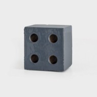 Bloc outdoor glossy blue 13x13x10cm