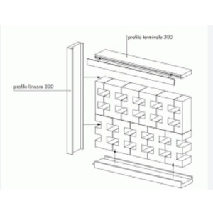 BRAC profilo in salice bianco 12,5x300