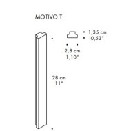 Motivo T Limestone 2,8x28cm