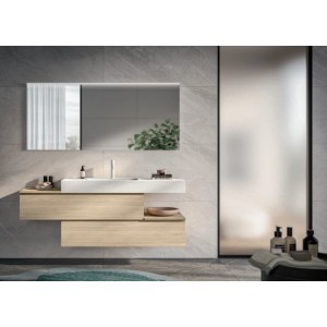 MOON 33 Badezimmerschrank 160cm 937 Eiche Elegance GBGROUP