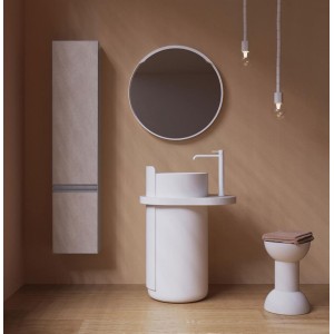 NORMA freistehendes Waschbecken aus Flaminia-Keramik – modern, skulpturales Design