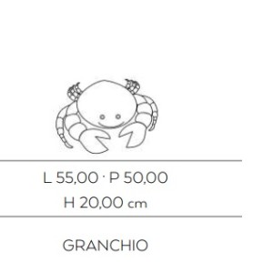 ANIMALI D'ARREDO GRANCHIO BIANCO CERASARDA GRA40