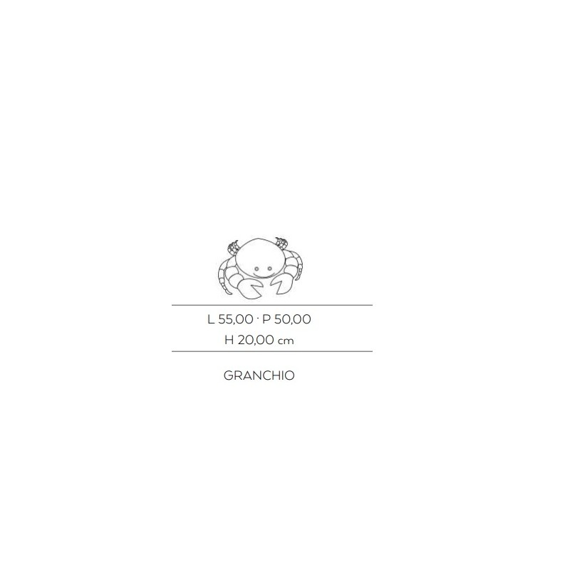 ANIMALI D'ARREDO GRANCHIO BIANCO CERASARDA GRA40