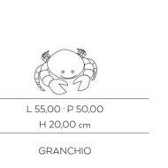 ANIMALI D'ARREDO GRANCHIO BIANCO CERASARDA GRA40