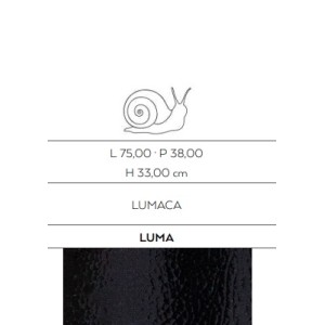 ANIMALI D'ARREDO LUMACA NERO - CERASARDA LUMA80