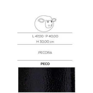 CERASARDA Peca80 - Animali d'arredo Pecora Nero