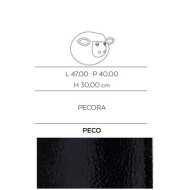 CERASARDA Peca80 - Animali d'arredo Pecora Nero