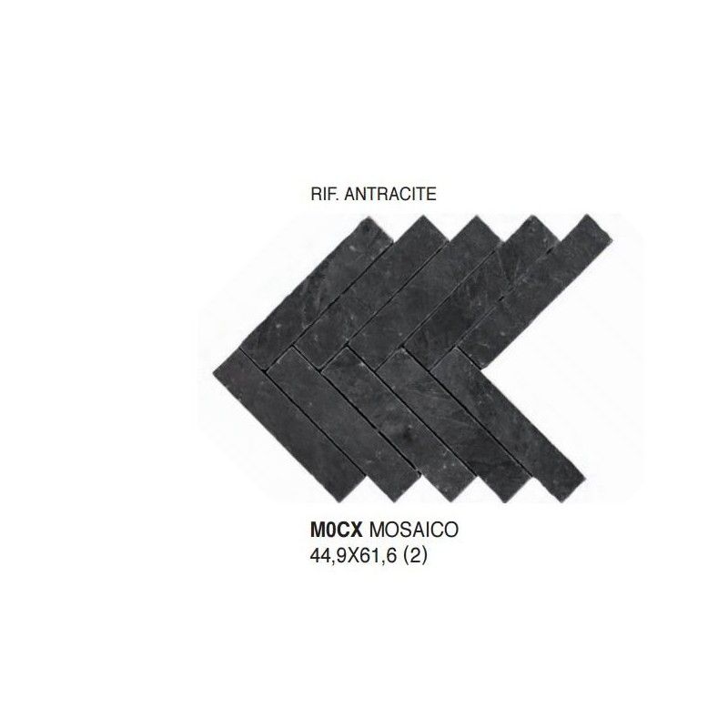 ARDESIA ANTRACITE MOSAICO 44,9X61,6 cm M0CX Marazzi