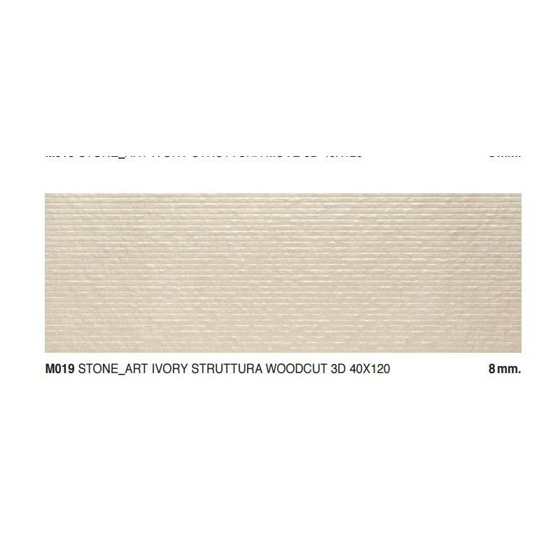 Stone Art IVORY 3D WOODCUT 40X120cm M019 Marazzi