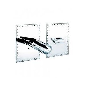 ACQUAVIVA BRILLIANT Groupe évier mur avec Bouche encastré 220mm et Mixer 55538/22 BONGIO RUBINETTERIE  - 1