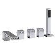 PURE GLAME Gruppo Vasca 5 fori bordo vasca con set doccia e Swarovski 6P531/DSW BONGIO RUBINETTERIE  - 1