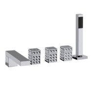 PURE GLAME LUX Gruppo Vasca 5 fori bordo vasca con set doccia 6L531/D BONGIO RUBINETTERIE  - 1