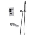 PURE GLAME LUX Wannen Mixer Einbau mit Umsteller, Wandauslauf 220mm, Handbrause 3L530/D BONGIO RUBINETTERIE  - 1