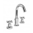 T CROSS Batteria  Lavabo 3 fori completa di scarico 1.1/4" Cromo  Bongio 30501 BONGIO RUBINETTERIE  - 1