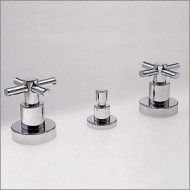 T CROSS Batteria  Bidet 3 fori completa di scarico 1.1/4" Cromo  Bongio 30502 BONGIO RUBINETTERIE  - 1