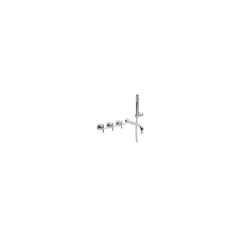 T CROSS Groupe Bath encastré avec douche duplex Chrome  Bongio 30530-D BONGIO RUBINETTERIE  - 1