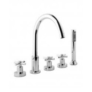 T CROSS Groupe Bord de bain 5 trous Chrome  Bongio 30531-D BONGIO RUBINETTERIE  - 1