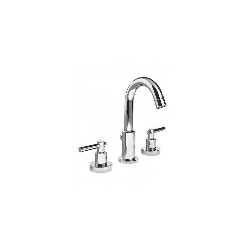 T LEVER Batterie Sink Tre trous Bouche tournant complete échappement 1.1/4" Chrome  Bongio 31501-BG BONGIO RUBINETTERIE  - 1
