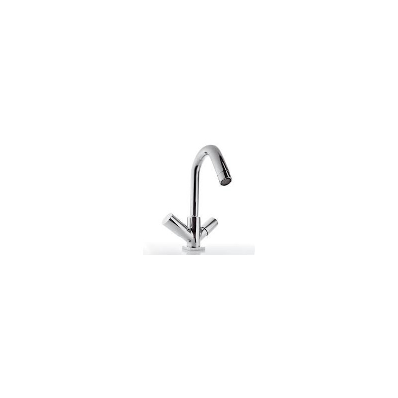 AQUA Un trou évier Bouche tournant avec déchets clic-clac Chrome  Bongio 40521-BG BONGIO RUBINETTERIE  - 1