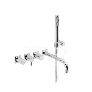 AQUA Einbau Wannenarmatur mit Brauseset duplex Chrome  Bongio 40530-D BONGIO RUBINETTERIE  - 1