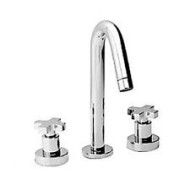 ALCOR Batterie Sink 3 trous avec les déchets clic-clac Chrome  Bongio 42501 BONGIO RUBINETTERIE  - 1