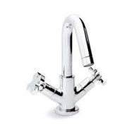 ALCOR Un trou évier Bouche tournant avec déchets clic-clac Chrome  Bongio  BONGIO RUBINETTERIE  - 1