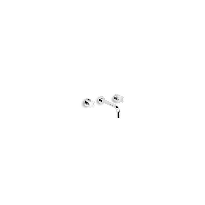 ALCOR Groupe de évier à mur Bouche 220mm compléter avec un accès intégré Chrome  Bongio 42538-2A BONGIO RUBINETTERIE  - 1