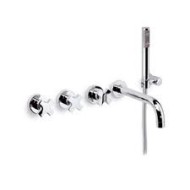 ALCOR Groupe Bath encastré avec set de douche duplex Chrome  Bongio 42530-D BONGIO RUBINETTERIE  - 1
