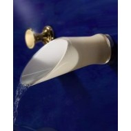SOFFI Murano Glass Built-in basin spout White/golden leaf  Bongio 60978OR77 BONGIO RUBINETTERIE  - 1