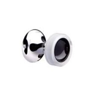 SOFFI Murano Glass Einbau Umsteller Schwarz-Weiss-Chrome  Bongio 60525CR99 BONGIO RUBINETTERIE  - 1