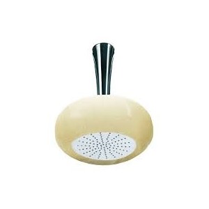 SOFFI Murano Glass Steel round shower head d 20 without arm Art.60804 White/golden leaf/gold Bongio 60960OR77 BONGIO RUBINETTER