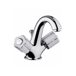 FLEUR BLANC Einloch Armatur mit Ablaufgarnitur 1.1/4" Chrome  Bongio 11521 BONGIO RUBINETTERIE  - 1