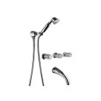 FLEUR BLANC Groupe Bath encastré avec set de douche duplex Chrome  Bongio 11530-D BONGIO RUBINETTERIE  - 1