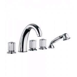 FLEUR BLANC Wannenarmatur Wannenrandmontage 5 Loch Chrome  Bongio 11531-D BONGIO RUBINETTERIE  - 1