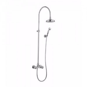 FLEUR BLANC Duschenarmatur mit schlauch, Duschkopf und Brauseset duplex Chrome  Bongio 11537-D BONGIO RUBINETTERIE  - 1