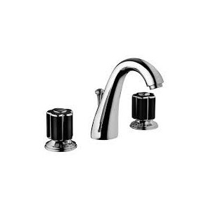 FLEUR NOIR Batterie Sink 3 trous complete échappement 1.1/4" Chrome  Bongio 12501 BONGIO RUBINETTERIE  - 1