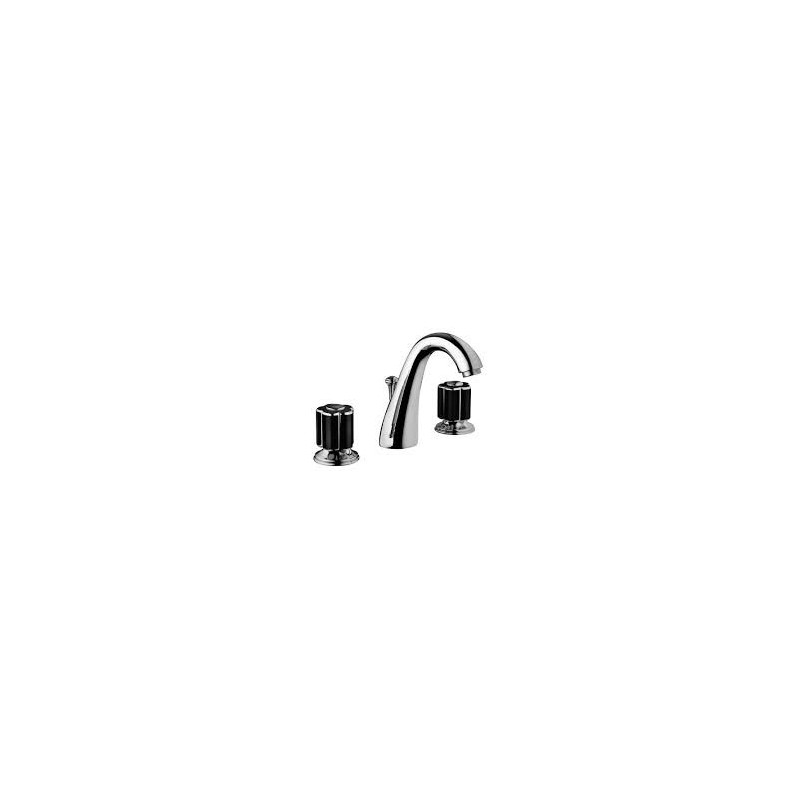 FLEUR NOIR Batterie Sink 3 trous complete échappement 1.1/4" Chrome  Bongio 12501 BONGIO RUBINETTERIE  - 1