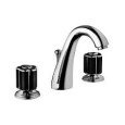 FLEUR NOIR Batterie Sink 3 trous complete échappement 1.1/4" Chrome  Bongio 12501 BONGIO RUBINETTERIE  - 1