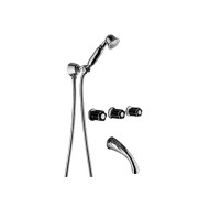 FLEUR NOIR Groupe Bath encastré avec set de douche duplex Chrome  Bongio 12530-D BONGIO RUBINETTERIE  - 1