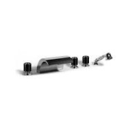 FLEUR NOIR Deck bath mixer 5 holes with waterfall spout Chrome  Bongio 12535-D BONGIO RUBINETTERIE  - 1