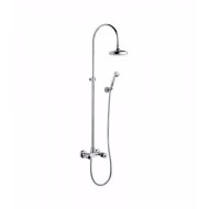 IMPERO External shower mixer with tube, shower head and handshower set duplex Chrome  Bongio 06537-D BONGIO RUBINETTERIE  - 1