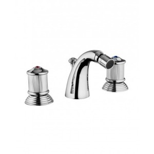 IMPERO Bidetarmatur 3 Loch Hahn mit Ablaufgarnitur 1.1/4" Chrome  Bongio 65503 BONGIO RUBINETTERIE  - 1