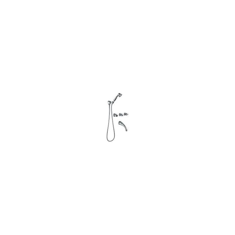 IMPERO Groupe Bath encastré avec set de douche duplex Chrome  Bongio 65530-D BONGIO RUBINETTERIE  - 1