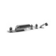 IMPERO Deck bath mixer 5 holes with with waterfall spout Chrome  Bongio 65535-D BONGIO RUBINETTERIE  - 1