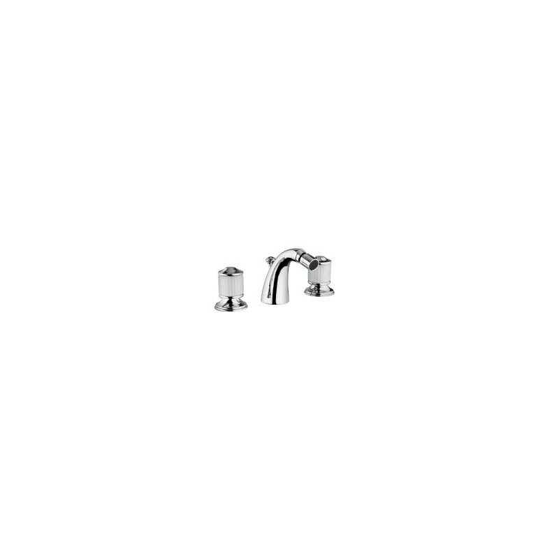 CRISTALLO Bidetarmatur 3 Loch Hahn mit Ablaufgarnitur 1.1/4" Chrome  Bongio 04503 BONGIO RUBINETTERIE  - 1