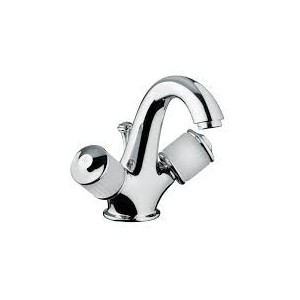 CRISTALLO Einloch Armatur mit Ablaufgarnitur 1.1/4" Chrome  Bongio 04521 BONGIO RUBINETTERIE  - 1