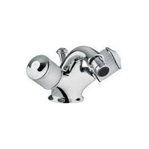 CRISTALLO Einloch Bidetarmatur mit Ablaufgarnitur 1.1/4" Chrome  Bongio 04522 BONGIO RUBINETTERIE  - 1