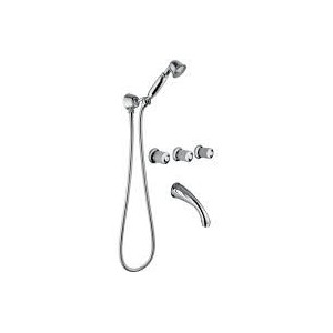 CRISTALLO Built-in bath mixer with shower set duplex Chrome  Bongio 04530-D BONGIO RUBINETTERIE  - 1