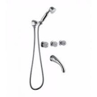 RIVOLI Groupe Bath encastré avec set de douche duplex Chrome  Bongio 05530-D BONGIO RUBINETTERIE  - 1